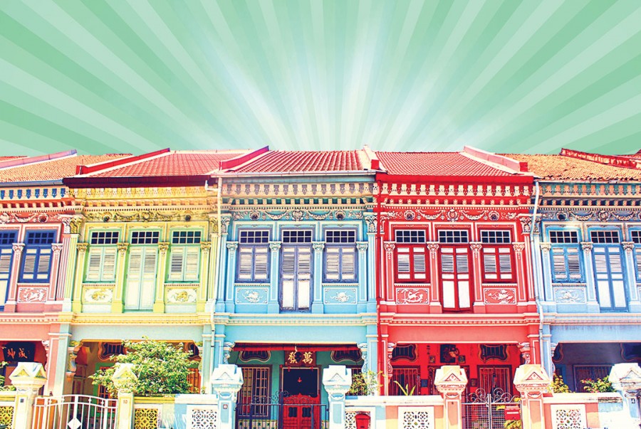 Colourful Shophouses 2 (Mint)