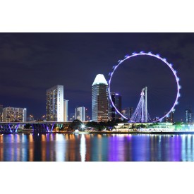 Singapore Night Scene Skyline 
