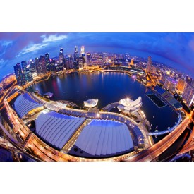 Singapore Night Skyline II 